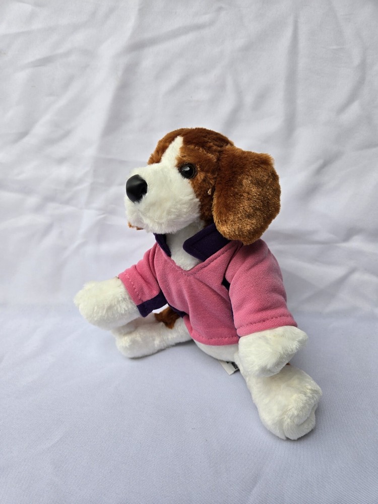 Ganz Webkinz BEAGLE HM141 Plush with Clothes/Shirt Dog Puppy 9″