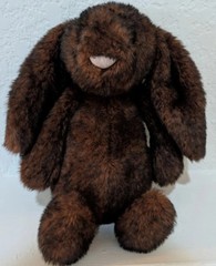 Jellycat Bashful Walnut Bunny Medium 12″ Retired BNWT Rare Brown Plush