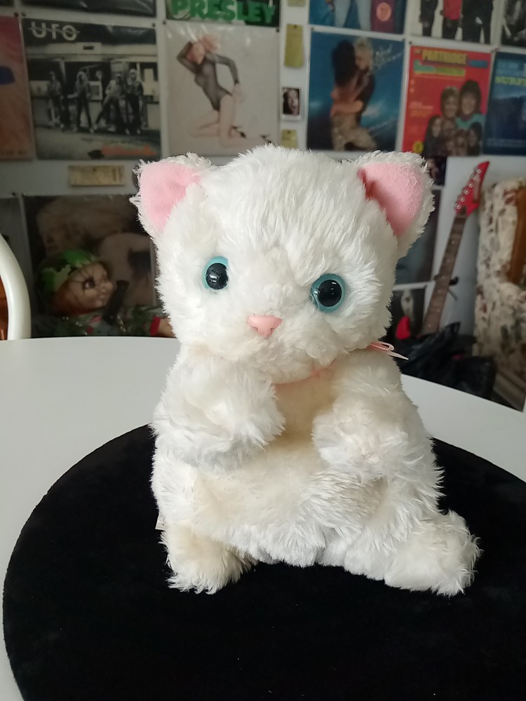 Vintage 1994 Playmate Kitties Plush Stuffed Toy Makes Meow Sounds