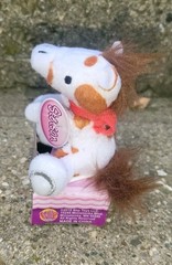 2010 Whimzy Pets Stetson Horse 3″ Mini Plush White Brown Spotted Blip Toys