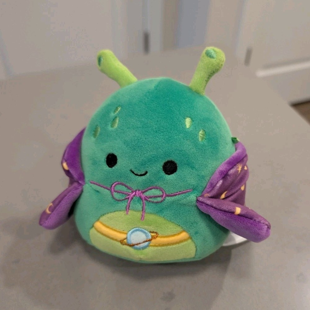 Squishmallows Alien Plush Small Green Purple Yellow 2022 Washable Scented