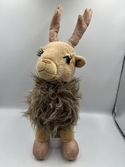 RARE TROV Holiday Reindeer Plush Glitter Gold Antlers Deer Toy Forest Decor SEE