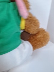 Brown BUNNY RABBIT 12″ Plush Touchdown Green Football Jersey Vintage Walmart #23