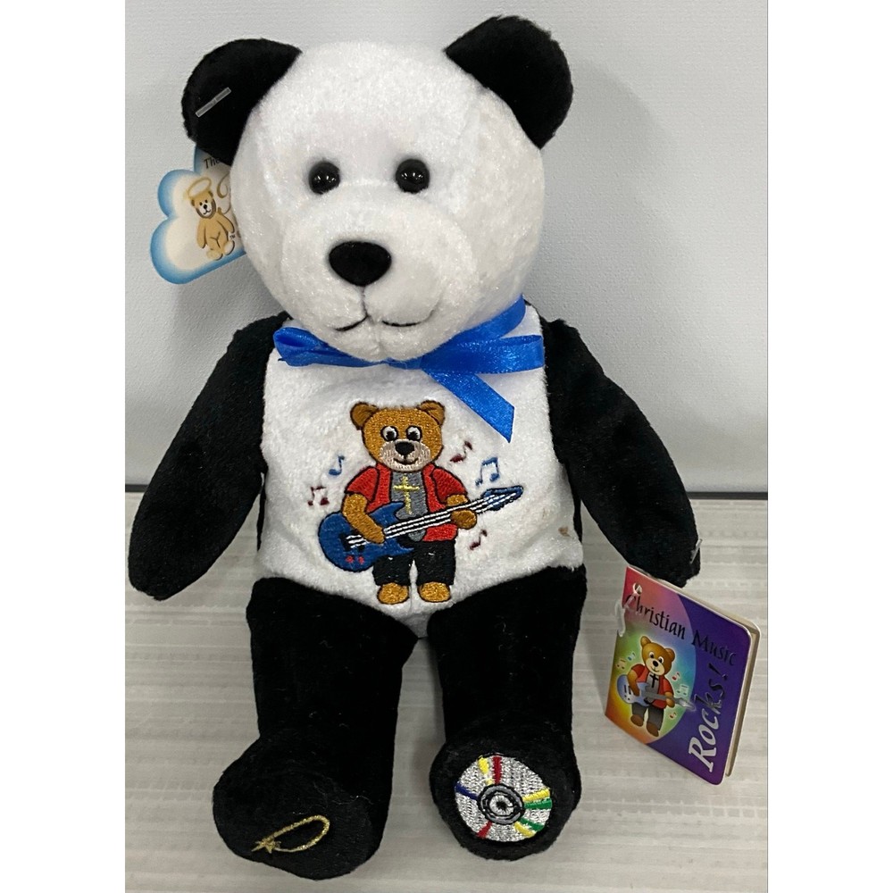 Vintage With Tags 9″ Holy Bears CHRISTIAN MUSIC ROCKS! 2002 Bean Bag Plush