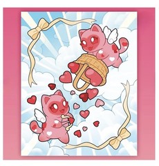 Aphmau MeeMeows 2026 Valentines Day Cupid Cat Fleece Blanket 46” x 59” NEW READ
