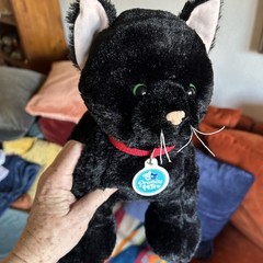 Build A Bear Promise Pets Plush Black Cat Green Eyes Retired 11”