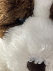 Plush Noah’s Ark Animal Workshop Puppy Dog 15” White Brown Stuffed Animal