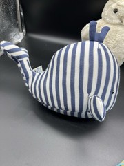 Jellycat Owl And Whale Chime Plush With Jellycat Branded Drawstring Bag.