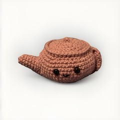Handmade Crochet Teapot Plush Amigurumi Stuffed Animal Purple Small
