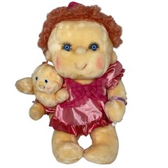 Vintage 1985 Kenner Hugga Bunch Doll Huggins Hug-a-Bye Baby Plush 17″