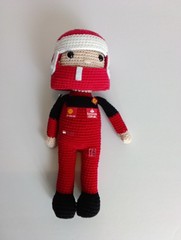Charles Leclerc Ferrari F1 FORMULA 1 RACING DRIVER CROCHET PLUSHIE DOLL SIZE 11″