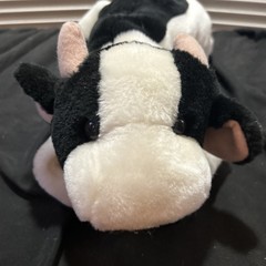 Vintage Cow Black & White Plush Stuffed Animal 22“