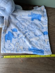 Little Beginnings Blue Elephant Plush Lovey Baby Security Blanket Safari Zoo 7”