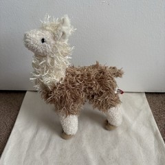 Douglas Llama Plush Stuffed Animal Brown White Beige 2014
