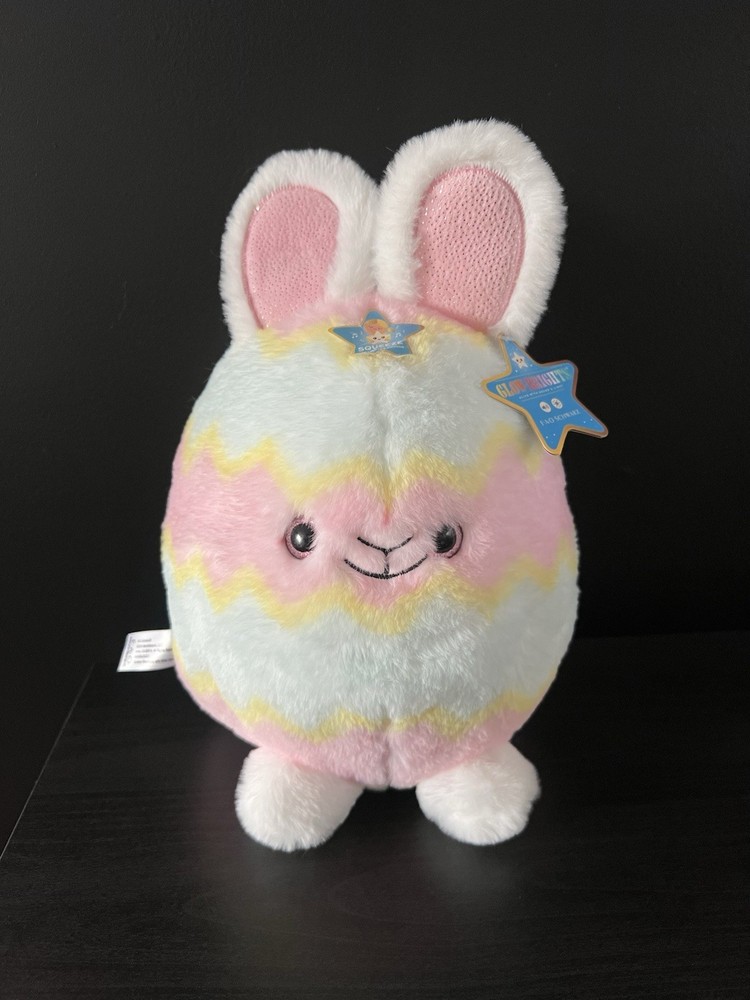 NEW FAO Schwarz 12″ Glow Brights Bunny Egg Plush Easter Spring