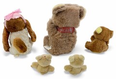 Vintage Philip Stahl Hi-Lo Import Dollcraft Industries & More Plush Bear Dog Lot