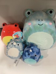 Squishmallow lot of 4: Ferdie S 11 Obu S 7.5 Jerome S 5 Deezo S 5 NWT