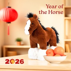 Standing Clydesdale Horse Stuffed Animal Plushie, Gifts for , Wild Onez Barny…