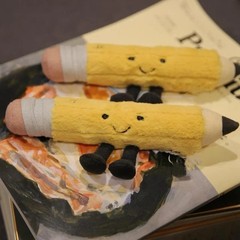 Plush Smart Stationery Pencil Soft Toy 20cm Rare Retired Plush Trending Gifts