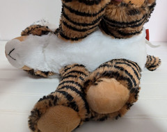 Plush Adventure Planet Bengal Tiger Beaded Brown Eyes 12″ tall sitting