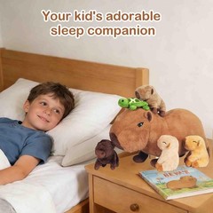 5-in-1 Capybara Stuffed Animals with Babies Inside, 4Pcs Set Capybara Plush w…