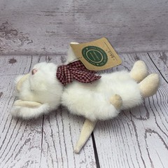 Boyds Bears Brie White Mouse Plush 7 Inch Stuffed Animal Toy Vintage 1997