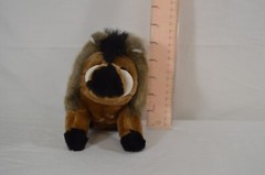 Pizzazz King Plush Two Warthog Stuffed Brown/tan and Back/Silver 6″ tall T6