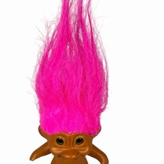 VTG Russ Troll Doll 3” Bright Pink Hair Brown Eyes Retro 90’s Nostalgic Toy