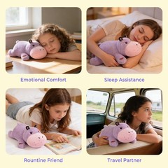 Onsoyours Original Weighted Hippo Stuffed Animals, 9.8″, Watermelon