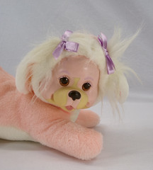 Vintage Puppy Surprise Plush Mom 2 Babies Pink White Dogs Hasbro 1991 – EUC