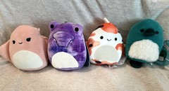 NEW with tags Lot of 4 Squishmallows 5 inch Sea Creature collection