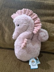 Jellycat Sienna Seahorse Pastel Pink 11″ Authentic Stuffed Animal Retired Tags