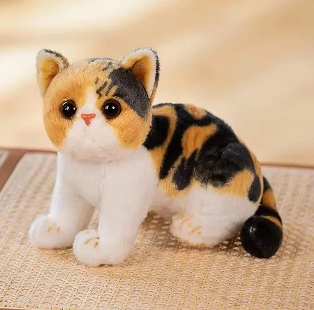 Calico Kitten Cat Plush Toy 10″ Stuffed Animal Toddler Doll Gift for Kids