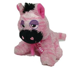 Homerbest Pink Striped Horse Plush Stuffed Animal Toy Hearts Valentines Day 7 in