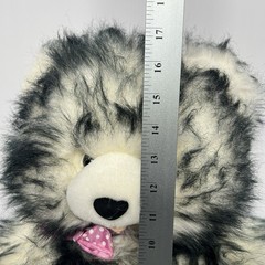 VTG Kmart Bear 1980s/90s Fairview Black White Shaggy Stuffed Animal PA 934