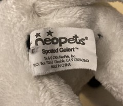 Neopets 2004 Snap Creative Spotted Gelert Black White Stuffed Animal Plush 7”