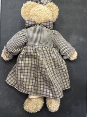 RUSS BERRIE &Co Plush BIANCA BEAR Country Dress Bow Bloomers-Of The Past Series