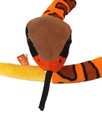 Wild Republic Snake Plush Soft Orange Brown Black Yellow Stuffed Animal 52″