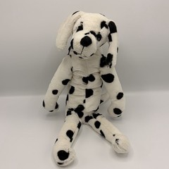 IKEA Plush Dog Dalmatian Gosig Vovven Black White Spotted Floppy