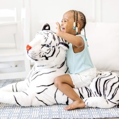 Melissa Doug Giant Siberian White Tiger – Lifelike Stuffed Animal