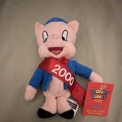 Warner Bros. Looney Tunes New Year’s Porky Pig Mini Bean Bag Plush 2000 Small