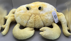 SPARKLY YELLOW CRAB Stuffed Animal Plush NWT Cracker Barrel Exclusive Approx 21”