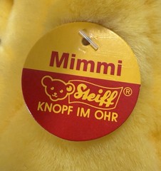 2001 Retired STEIFF Yellow MIMMI DUCK Duckling 075971 w/Bandana Tags 21cm/8.25”