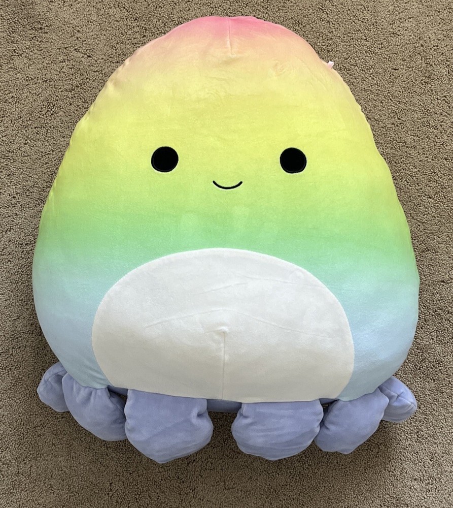 Squishmallows Jumbo 16”Elodie The Pastel Rainbow Ombre Octopus Plush Toy Retired