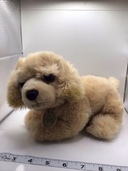 Aurora Miyoni Tots Golden Retriever Lab Laying Puppy Plush Stuffed Animal Toy