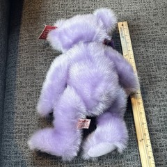 Russ Berrie Aphrodite Teddy Bear Lavender Purple Love Heart Plush 13 inch 4969