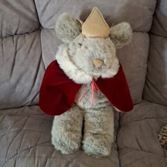Francesca Hoerlein Nutcracker Rat Mouse King Plush Maas Bros Vtg Xmas Crown Cape