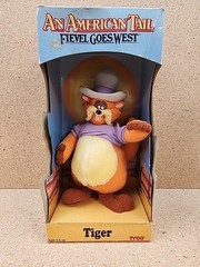 Vintage 1991 Tyco An American Tail Fievel Goes West Tiger doll 1925-4 NEW READ