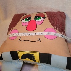Vintage Tage 1980s Bigfoot People Pillow Big Steps Funny Handmade Person Plush