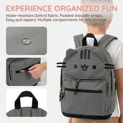 Cute Cat Face Backpack for School, Travel, and Everyday Use